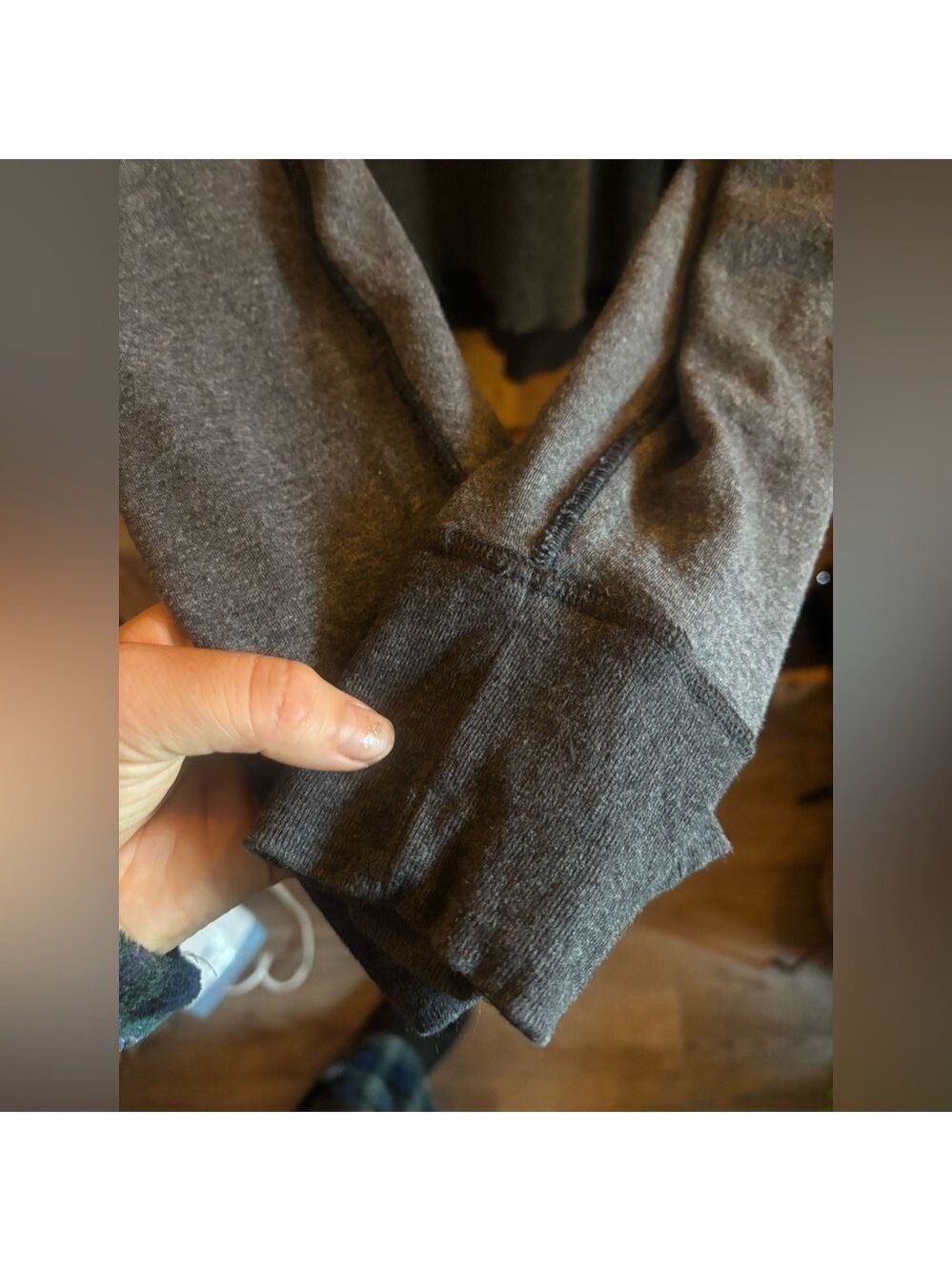 LULULEMON Dark or Light Grey Reversible Unisex Cotton Blend Long Sleeve Shirt - Picture 11 of 14